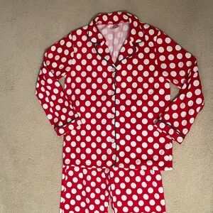Blanks Boutique Red Polka Dot women’s Cotton Pajamas small holiday Christmas